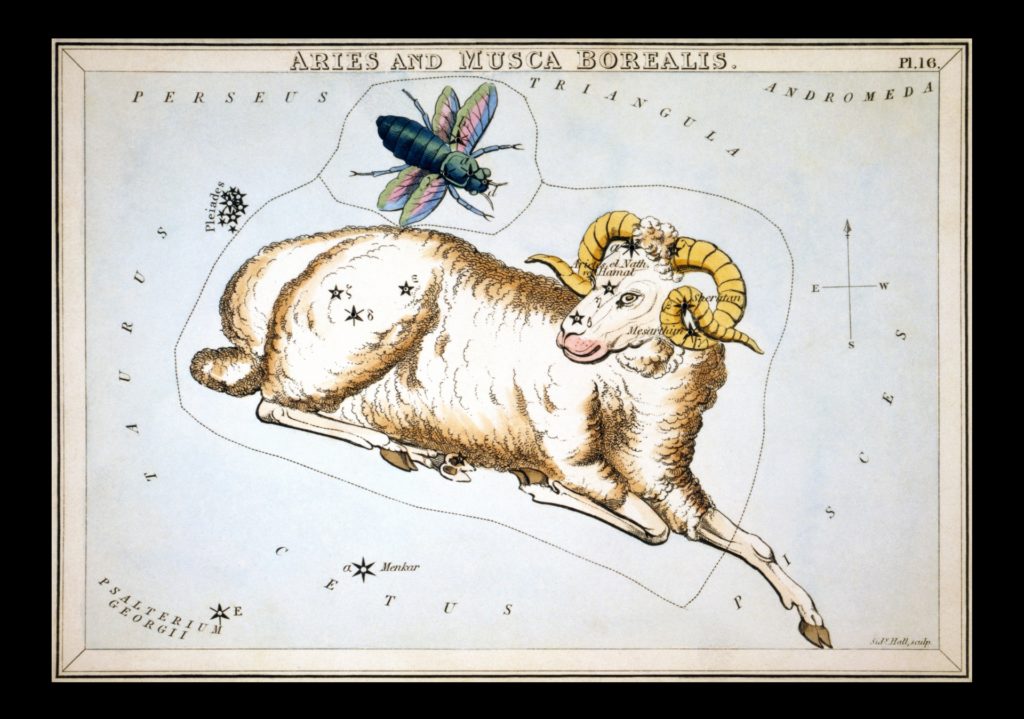 Aries vintage zodiac art
