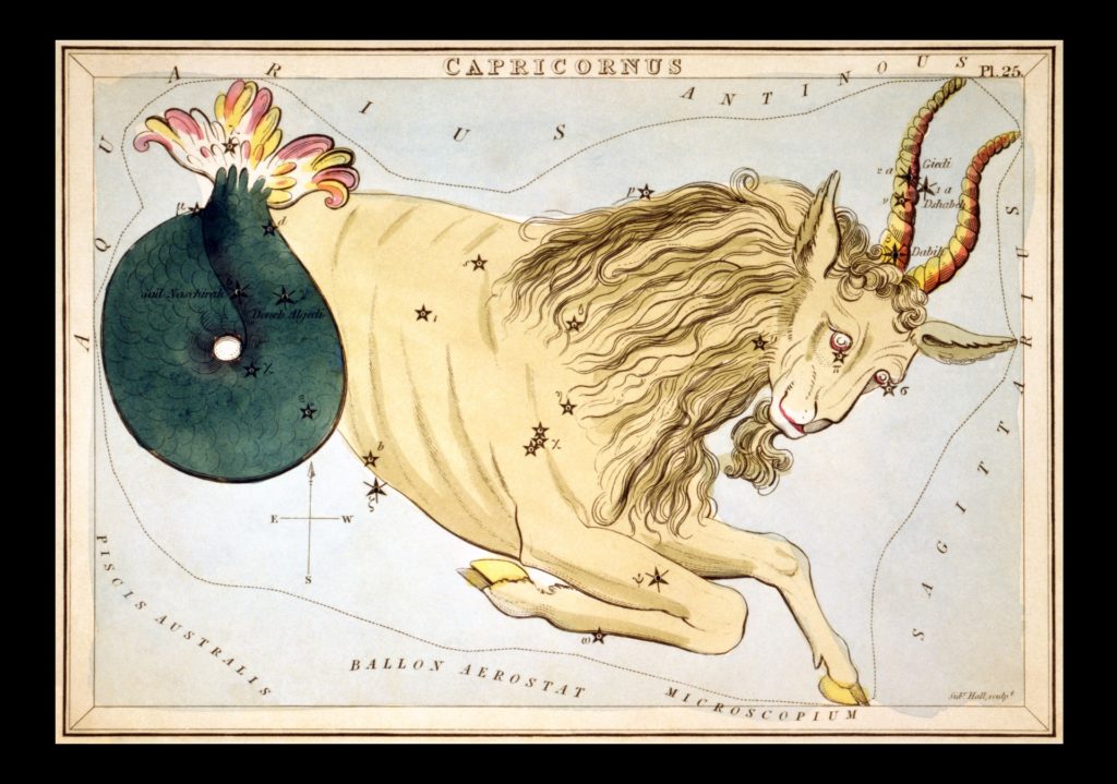 Capricorn vintage zodiac art