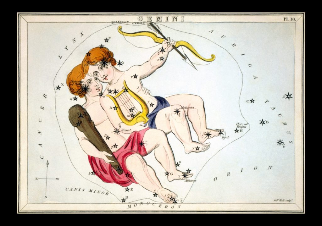 Gemini vintage zodiac art