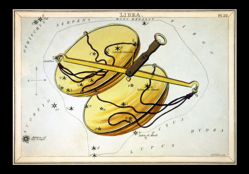 Libra vintage zodiac art