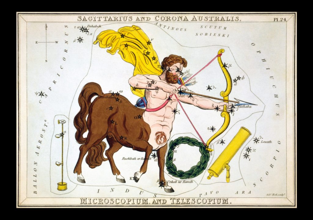 Sagittarius vintage zodiac art