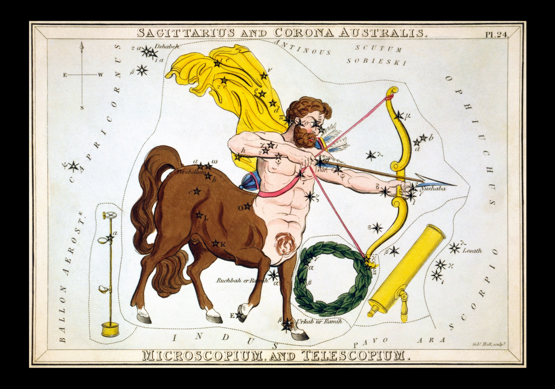 Sagittarius vintage zodiac art