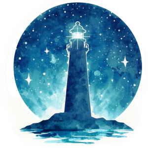 The Celestial Lighthouse Logo Round